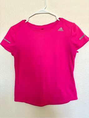 adidas Hot Pink Short Sleeve Performance Tee